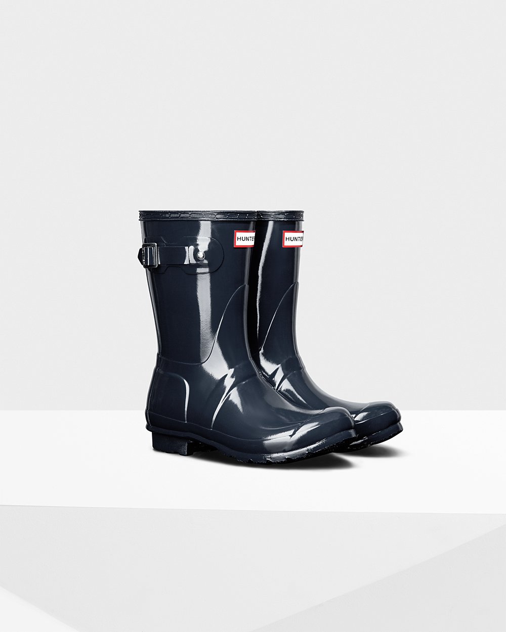 Botas de Lluvia Cortas Hunter Mujer - Original Gloss - Azul Marino - FUKCTQE-68